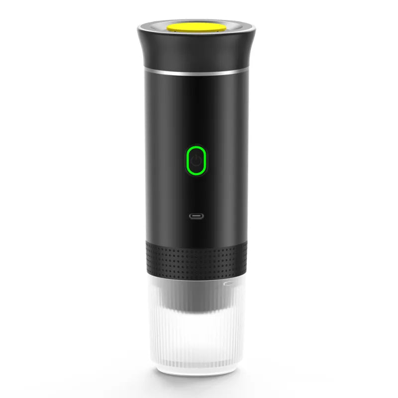 One black espresso maker
